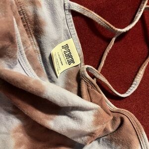 Pink by Victorias Secret Tie-Dye Crop Top Tank Top Size Large